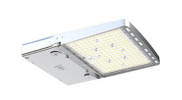 ASD LED Area Light with Q-base 200/240/300W 120-277V 0-10V Dimmable 200Lm/W 3000/4000/5000K with Photocell Silver UL DLC Premium