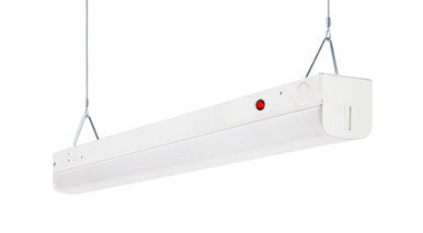 ASD LED Striplight Fixture 2ft 20/24/28W 120-277V 0-10V Dimmable 140Lm/W 3500/4000/5000K with Battery Back-up 4W White UL DLC Standard