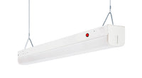 ASD LED Striplight Fixture 2ft 20/24/28W 120-277V 0-10V Dimmable 140Lm/W 3500/4000/5000K with Battery Back-up 4W White UL DLC Standard