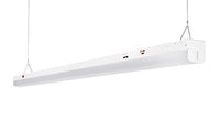 ASD LED Stairwell Fixture 4ft 22/28/36/44W 120-277V 0-10V Dimmable 140Lm/W 3500/4000/5000K with Battery Back-up 12W with Motion Sensor White UL DLC Standard