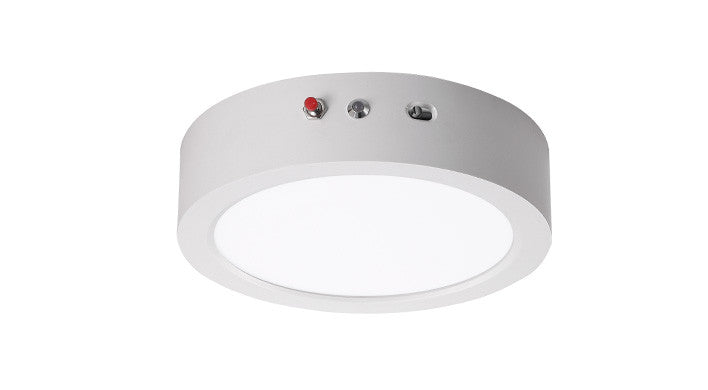 ASD LED Edge Lit Panel Round 7inch 15W 120V Triac 2700/3000/4000/5000/6000K with Battery Back-up 6W White ETL