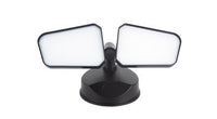 ASD LED Security Floodlight 2 square heads 20W 120V Non-Dimmable 2700/3000/3500/4000/5000K Black UL DLC Premium