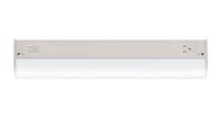 ASD LED Under Cabinet Bullnose with 1 power outlet 18 in. 8W 120V CCT Selectable 3000/4000/5000K Hardwired, On/Off Switch, White ETL