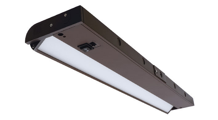 ASD LED Under Cabinet Swivel 24inch 12W 120V Triac 2700/3000/4000K Hardwired or Plug-in, Linkable, Hi/Low Switch Bronze ETL