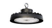 ASD LED UFO High Bay with Q-base 150/200/240W 120-277V 0-10V Dimmable 200lm/W 3000/4000/5000K with 10ft cord Black UL DLC Premium