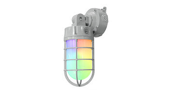 ASD LED Vapor Tight Jelly Jar Light 15inch 12/16/20W 120-277V 0-10V Dimmable RGBCW IP65 with Photocell Grey UL