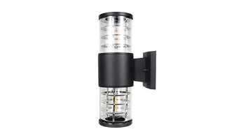 ASD Bulb Outdoor Wall Cylinder Round 2xE26 120V Retro Black ETL