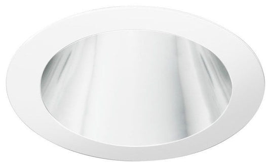 3IN Parabolic Downlight Trim (For Static White), Clear Specular, Self Flanged,  White painted flange