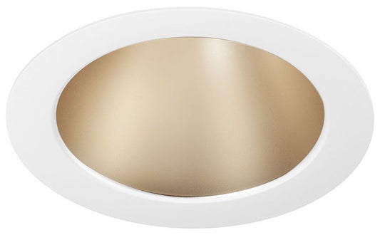 3IN Parabolic Downlight Trim (For Static White), Wheat Diffuse, Self Flanged,  White painted flange