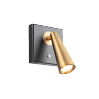 ARNE 7 in. LED Swing Arm 3000K in Black/Aged Brass
