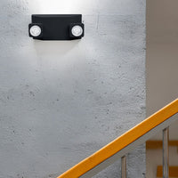 2 Head Emergency Fixture MR16 type, w/Battery, Black Housing, 120/277V