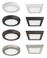 LED Blink Rounds - Modern Flush Mount Ceiling Lights - 120V - Multiple Options For Size, Shape and Finish