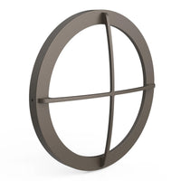 LED Round Bulk Head Light With Cross Trim - Wall or Ceiling Mount – Wet Location - Watt Selectable 60W/48W/36W - Color Selectable 30K/40K/50K - 120/277V - Bronze Finish - Integrated Photocell Included
