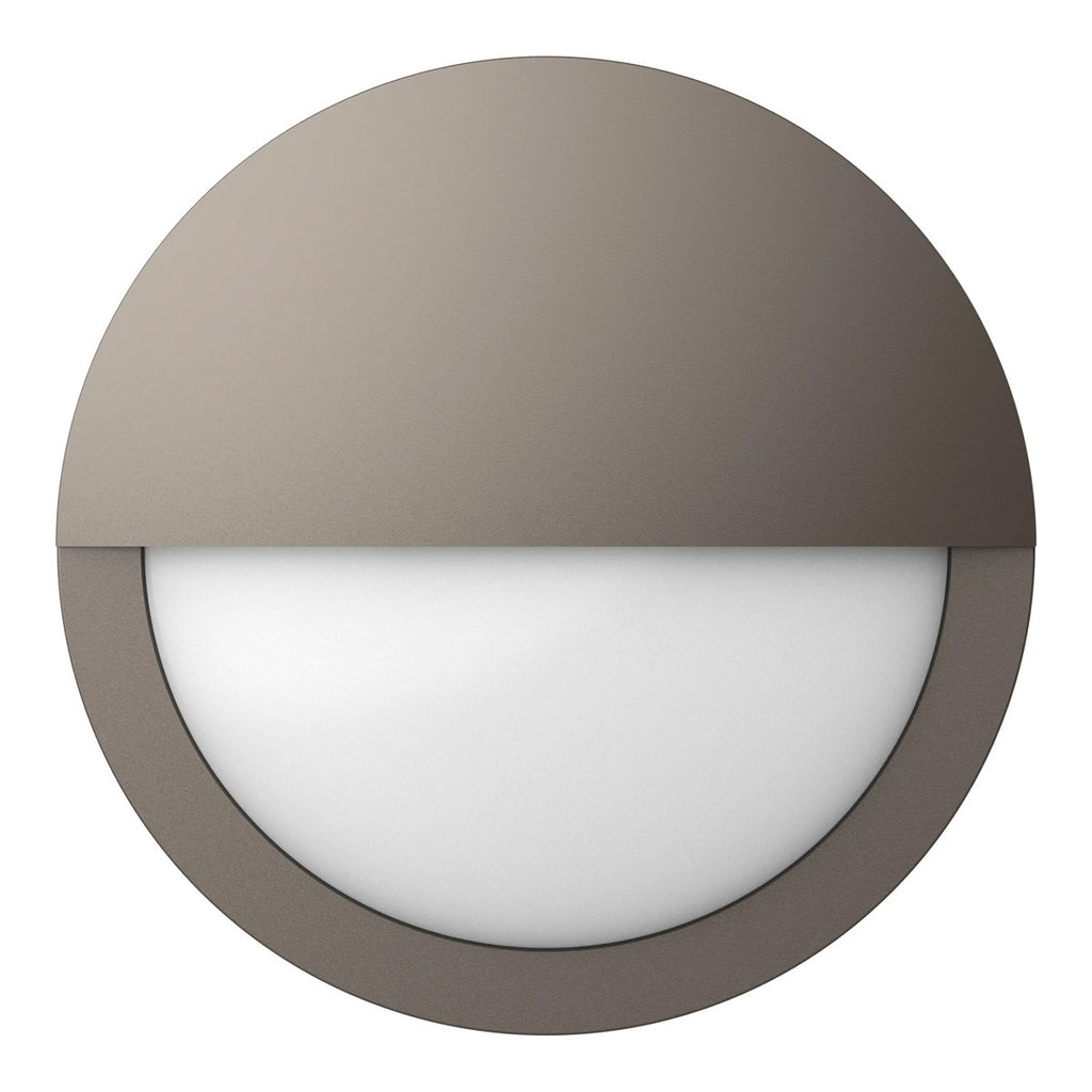 LED Round Bulk Head Light With Eyelid Trim - Wall or Ceiling Mount – Wet Location - Watt Selectable 60W/48W/36W - Color Selectable 30K/40K/50K - 120/277V - Bronze Finish - Integrated Photocell Included