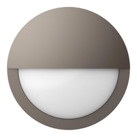 LED Round Bulk Head Light With Eyelid Trim - Wall or Ceiling Mount – Wet Location - Watt Selectable 60W/48W/36W - Color Selectable 30K/40K/50K - 120/277V - Bronze Finish - Integrated Photocell Included