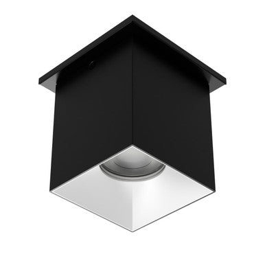 Zoron 5CCT Square Trimmed Ceiling Mount Flood Beam Black/Haze - C4ST-FCS-BKHZ