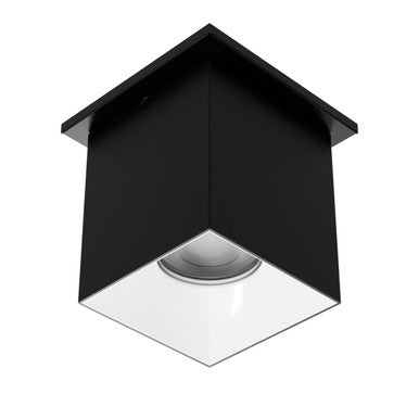 Zoron 5CCT Square Trimmed Ceiling Mount Narrow Beam Black/White - C4ST-NCS-BKWT
