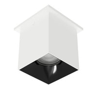 Zoron 5CCT Square Trimmed Ceiling Mount Narrow Beam White/Black - C4ST-NCS-WTBK