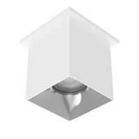 Zoron 5CCT Square Trimmed Ceiling Mount Flood Beam White/Chrome - C4ST-FCS-WTCH
