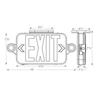 LED MR16 Exit Combos - Commercial Exit Fixtures With Emergency Lights - Choose Your Letter and Housing Color