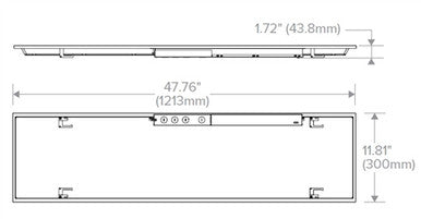 Columbia Lighting CBT14-A-LSCS-EDD-ELL14 1ft.x4ft. Troffer, 4400/3300/2750 Switchable LM, 3500/4000/50K Switchable CCT, 80 CRI, 0-10V 1% Dim to Off, 120-277V 10W EM