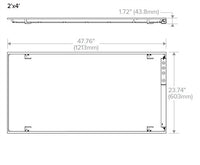 Columbia Lighting CL-CBT24-A-LSCS-EDD-2PK 2ft.x4ft. Troffer, 5500/4400/3300 Switchable LM, 3500/4000/50K Switchable CCT, 2-Pack