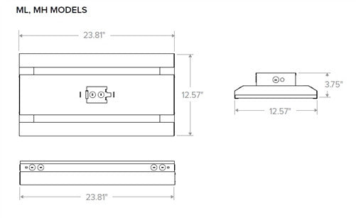 Columbia Lighting CHB2-40ML-FA-EDU 132W 2ft. LED High Bay, 40K, 0-10V 120-277V 17013 LM