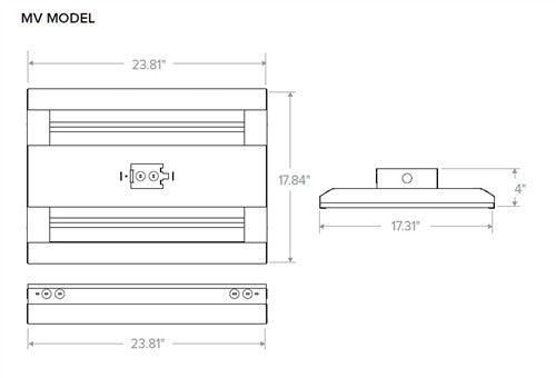 Columbia Lighting CHB2-40MV-FA-EDU 211W 2ft. LED High Bay, 40K, 0-10V 120-277V 27343 LM