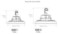 Columbia Lighting CRN2-2-LSCS-EDMV 150/200/240W Wet Location LED High Bay, Switchable LM, Switchable CCT, 0-10V  120-347V