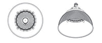 Columbia Lighting CRN2-1-PC16 Polycarbonate Reflector, Size 1, 6.3in. Height 16in. Diameter, Lumen Output Multiplier 98