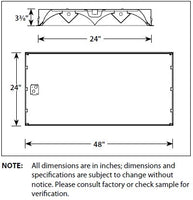 Columbia Lighting EPC24-228G-CV-EP115U-F5H835 2ft.x4ft. EPC Full Distribution Luminaire, 2 Lamps, 28W T5, Grid Ceiling, Static Air Function, Electronic T5, 1.15 Ballast Factor, Programmed Start (N/A T5HO, 1-Lamp), 120V-277V, 35K High Lumen T5 Lamps