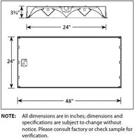 Columbia Lighting EPC24-228G-SH-EP95U-F5841 2ft.x4ft. EPC Full Distribution Luminaire, 2 Lamps, 28W T5, Grid Ceiling, Shield Profile, Static Air Function, Electronic T5, 0.95 Ballast Factor , Programmed Start (N/A T5HO, 1-Lamp), 120V-277V, 41K 85CRI