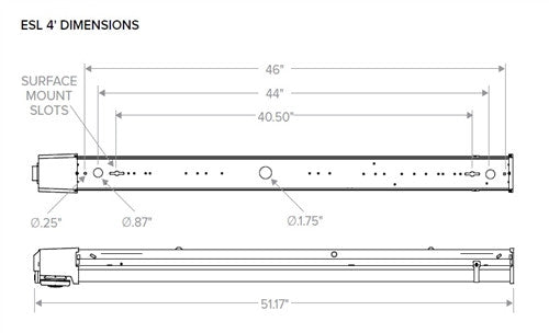 Columbia Lighting ESL4-40HL-FAW-EDU-NXCS 4ft. Escalate Stairwell LED Light, 40K , 5800 LM, Acrylic Lens, Wide 0-10V 120-277V NX Connect NXC-WIZ20 Wireless Indoor Occupancy and Photocell Sensor