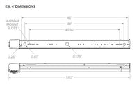 Columbia Lighting ESL4-40HL-FAW-EDU-NXCS 4ft. Escalate Stairwell LED Light, 40K , 5800 LM, Acrylic Lens, Wide 0-10V 120-277V NX Connect NXC-WIZ20 Wireless Indoor Occupancy and Photocell Sensor