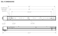 Columbia Lighting ESL4-40HL-FAW-EDU-NXOS 4ft. Escalate Stairwell LED Light, 40K , 5800 LM, Acrylic Lens, Wide 0-10V 120-277V NX OMNI, PIR Occupancy Sensor, Dimming Daylight Harvesting, Standard