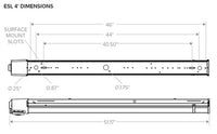Columbia Lighting ESL4-40HL-FAW-EDU-ELL14-HFU 4ft. Escalate Stairwell LED Light, 40K, 5800 LM, Acrylic Lens, Wide 0-10V 120-277V EM, High Frequency Occupancy Sensor