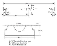 Columbia Lighting LAW4-30MW-EU 31W 4ft. Low Profile LED Wraparound, 30K, Medium Low Watt, 3607 LM, Fixed Output, 120-277V