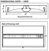 Columbia Lighting LCAT24-35MWG-EDU 33W 2ft.x4ft. LED Contemporary Architectural Troffer, 35K, Grid Lay-in, 0-10V 120V-277V
