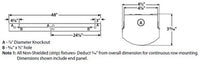 Columbia Lighting LCL4-40ML-EDU 48W 4ft. Lensed LED Striplight, 40K, Medium Lumen, 0-10V 120-277V White