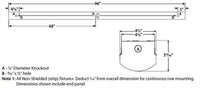 Columbia Lighting LCL8-40ML-EDU 96W 8ft. Lensed LED Striplight, 40K, 10100 LM, 0-10V 120-277V