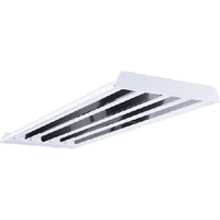 Columbia Lighting LHR4-654-GW-ST-24EPU-LHHB 48in. x 23-1/2in. Ultra-Efficient Fluorescent High Bay, 6 Lamps, 54W T5HO, White Powder Coat Reflector, , No Uplight, Programmed Start Ballast, 120-277V Hanger Bracket Kit