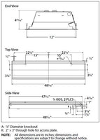 Columbia Lighting LJT14-35HLG-FSA12-EU-C388 51W 1ft.X4ft. LED Troffer with Adv Solid State Technology, 35K, High Lumen, Grid Ceiling, White Flush Steel Door, Pattern 12 Acrylic Fixed Output