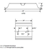 Columbia Lighting LJT22-35HLG-FSA12-EDU 43W 2ft.x2ft. LED Troffer with Advanced Solid State Technology, 35K, High Lumen, Grid Ceiling, White Flush Steel Door, Pattern 12 Acrylic Lens Shielding, 0-10V 120-277V