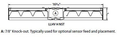 Columbia Lighting LLHV4-40H-WST-EDU 193W 40K, High Lumen Output, Wide Distribution Reflector, Uplight, 0-10V  120-277V