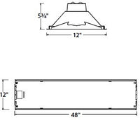 Columbia Lighting LSER14-35HLG-C-EU-ELL14 52W 1ft.x4ft. Serrano LED Architectural Luminaire, 35K, 4700 LM, Grid Ceiling, Contour Shielding, Fixed Output, 120-277V 1400 LM Energy Battery Pack Installed
