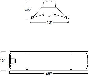 Columbia Lighting LSER14-40HLG-C-EU-PNCS 52W 1ft.x4ft. Serrano LED Architectural Luminaire, 40K, 4700 LM, Grid Ceiling, Contour Shielding, Fixed Output, 120-277V Cartoned and Stretched Wrapped to Narrow Pallet