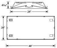 Columbia Lighting LSER24-40LWG-C-EDU-PNCS 41W 2ft.x4ft. Serrano LED Architectural Luminaire, 40K, 4200 LM, Grid Ceiling, Contour Shielding, 0-10V 120-277V Cartoned and Stretched Wrapped to Narrow Pallet