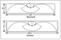 Columbia Lighting LSTE24-35MWG-MPO-EDU 37W 2ft.x4ft. Stratus LED Architectural Recessed Light, 35K, 3625-3950 LM, Grid Lay-In Ceiling Type, Metal Perforated with Overlay Shielding, 0-10V Diming, 120-277V