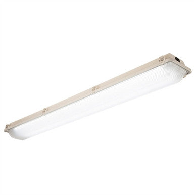 Columbia Lighting LXEM2-50HL-RA-EU 51W 2ft. LED Environment, 50K, 4850-5350 LM, Ribbed Clear Acrylic Shielding, Fixed Output, 120-277V White