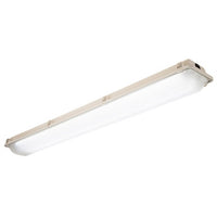 Columbia Lighting LXEM2-50HL-RA-EU 51W 2ft. LED Environment, 50K, 4850-5350 LM, Ribbed Clear Acrylic Shielding, Fixed Output, 120-277V White